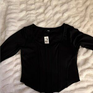 Express Black Long Sleeve Blouse